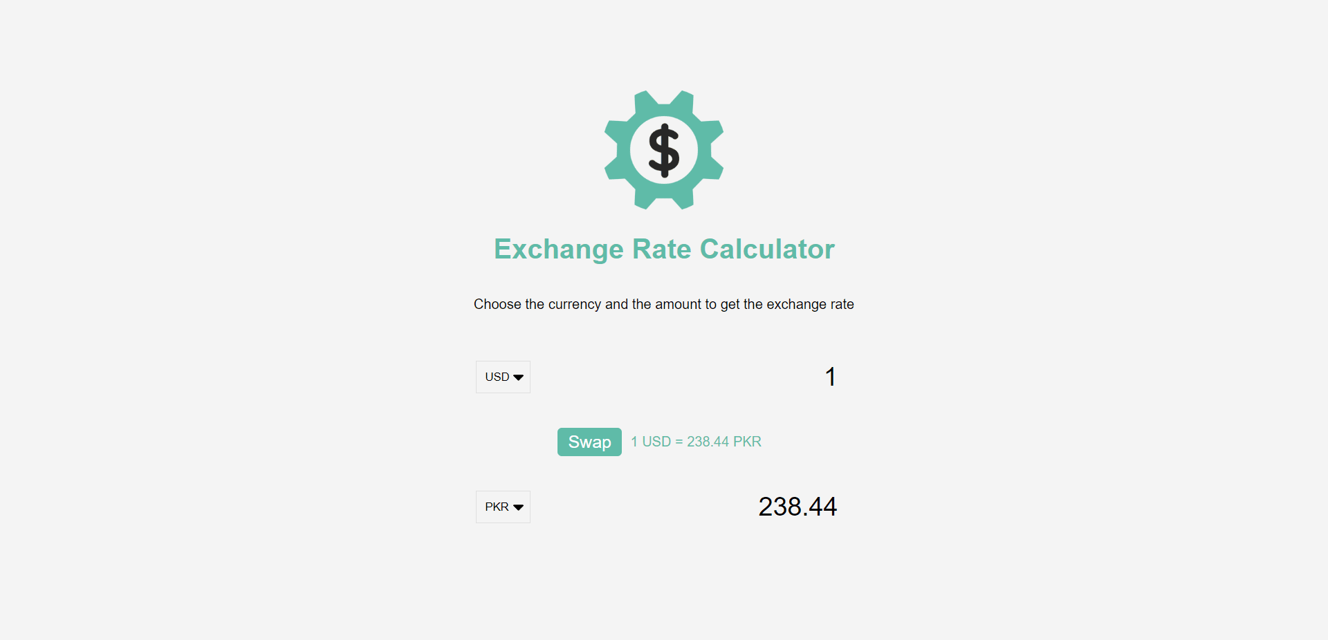 Exchange Rate Calculator